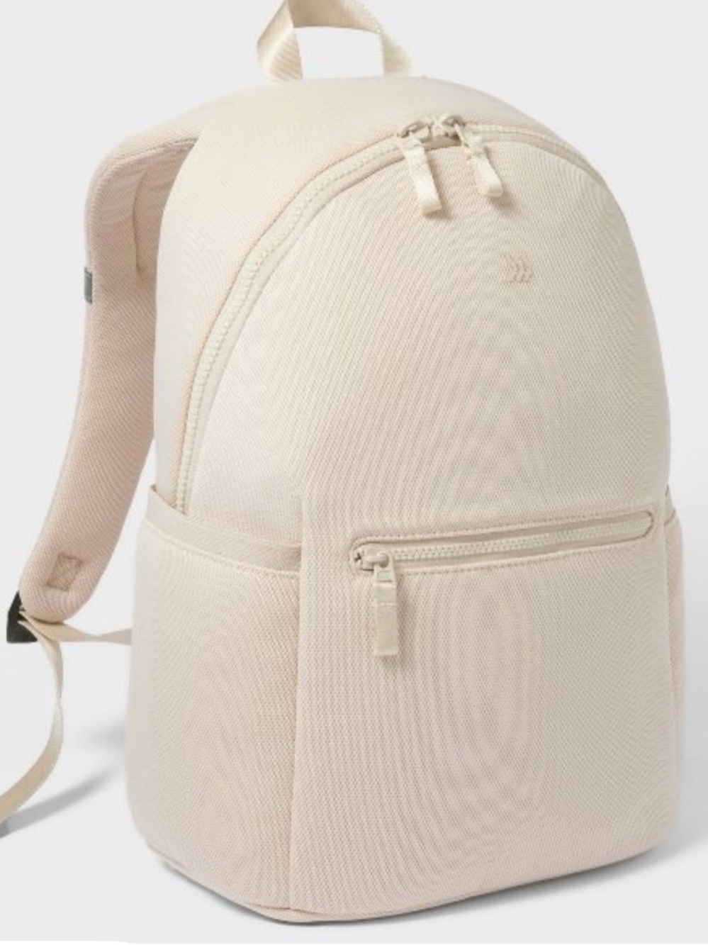 all in motion Cream Textured padded Canvas Backpack